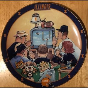 Illinois Football collector plate